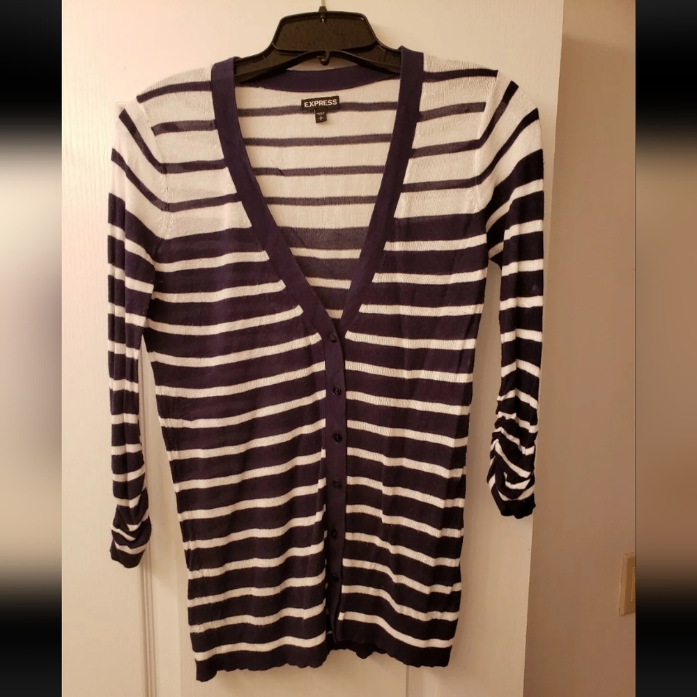 Express Striped Cardigan Sz S